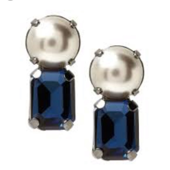 Banana Republic Jewelry - BANANA REPUBLIC | Bezel stone and pearl stud
